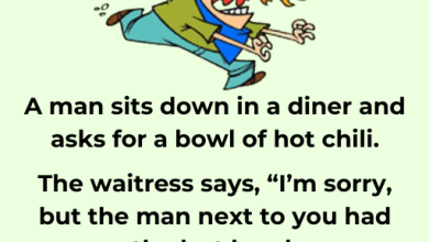 A Man Sits Down In A Diner And Asks For A Bowl Of Hot Chili