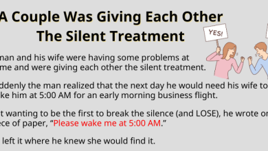 A man and his wife were having some problems at home and were giving each other the silent treatment2