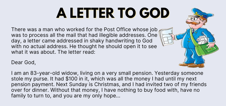 a letter to god