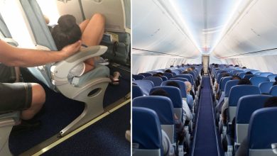 Dad Sparks Online Debate After Cradling Daughters Head For 45 Minutes So She Could Sleep During A Flight