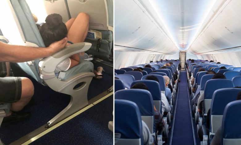 Dad Sparks Online Debate After Cradling Daughters Head For 45 Minutes So She Could Sleep During A Flight