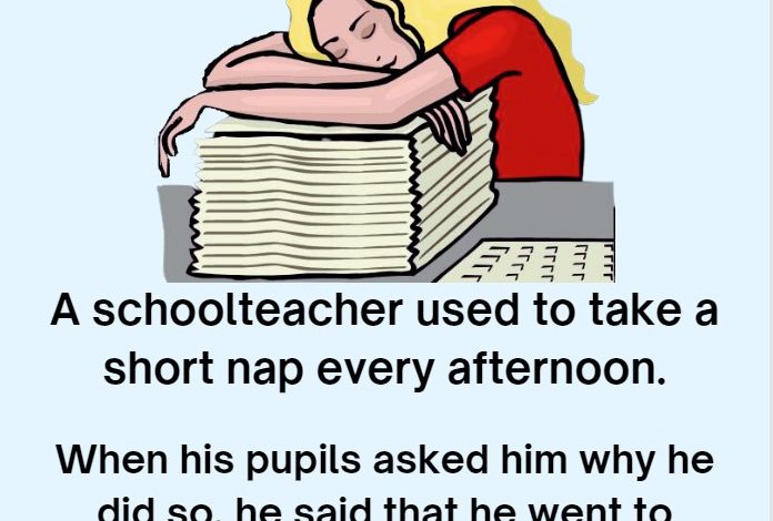 Super Funny The Sleepy Teacher A schoolteacher used to take a short nap every afternoon2