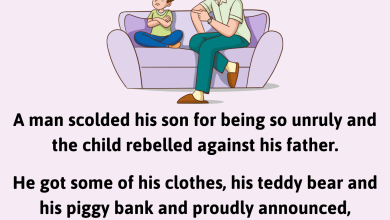 A man scolded his son for being so unruly33