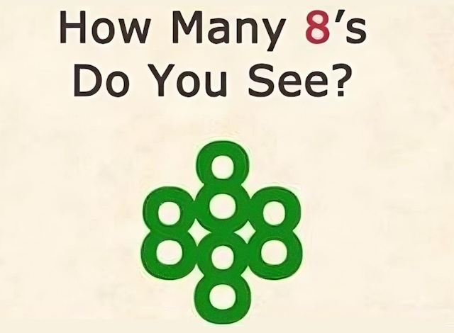 How Many 8s Do You See