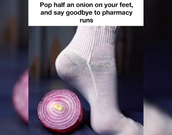 Pop Half An Onion On Your Feet