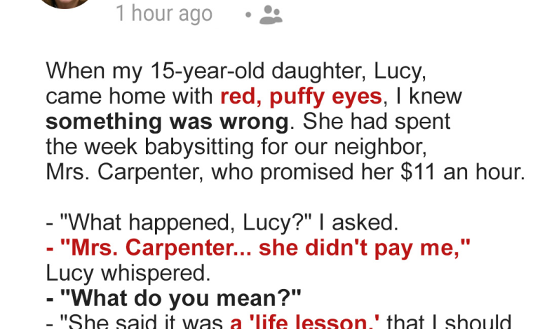 Neighbor asked my daughter to babysit for a week then refused to pay I was furious taught her a lesson e1729735578497